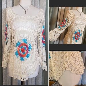 ICON Crochet Top Or Swim Cover Beautiful Detail